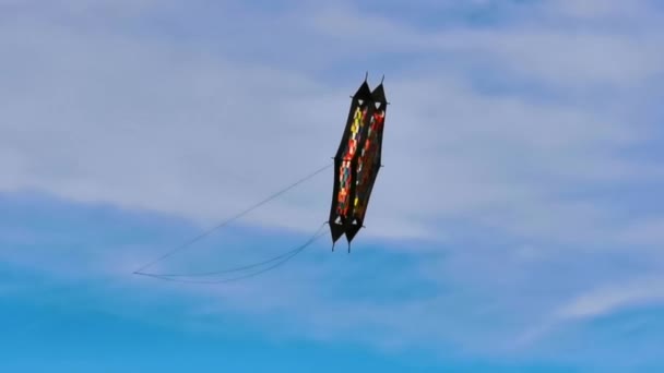 professional sports kite flying in the air, recreational sports during the summer season for adults and kids - Footage, Video
