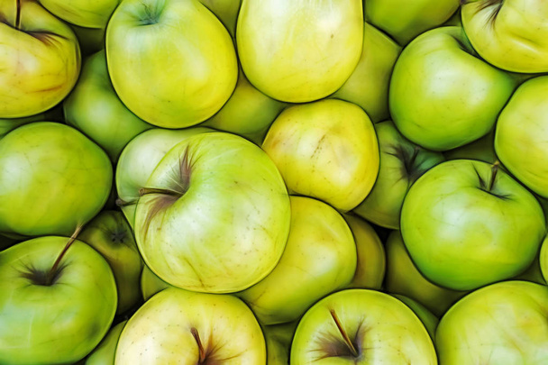 fechar maçãs em greengrocer
 - Foto, Imagem