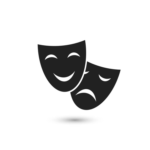 Happy and sad theater mask vector - Vektor, Bild