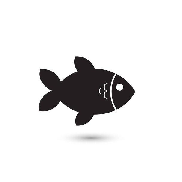 魚のアイコン。シンプルなベクトル記号としての海の食べ物や農場要素のイラストデザイン、ウェブサイト、プレゼンテーションやプレゼンテーションのためのトレンディなシンボル - ベクター画像