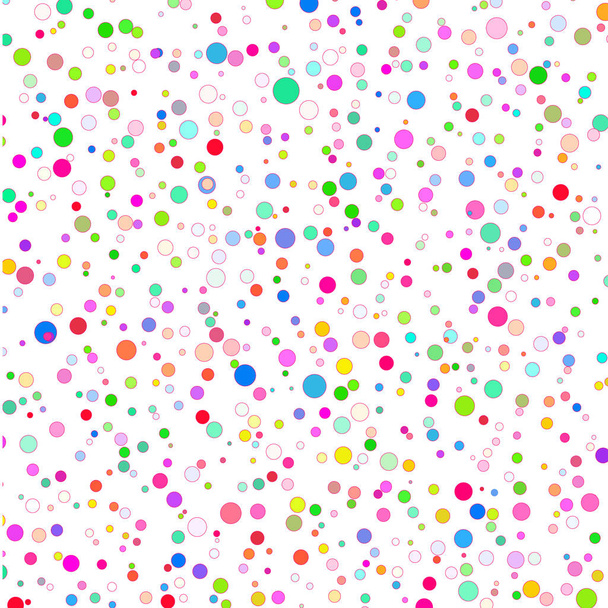 Círculos multicolores sobre fondo blanco
 - Vector, imagen