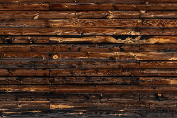 Big Brown wood plank wall texture background - Фото, изображение
