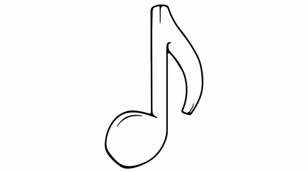 Musical Note whiteboard animation 4K footage - Footage, Video