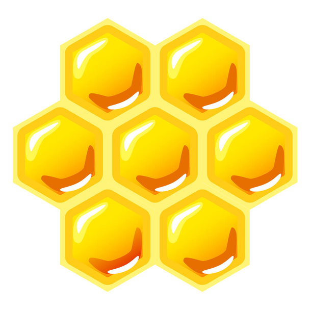 Honeycomb icon. It isolated in white - Vector, Image
