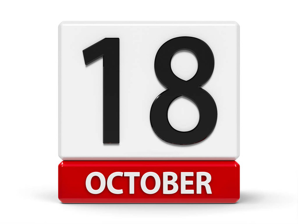 Cubes calendar 18th October - Photo, Image