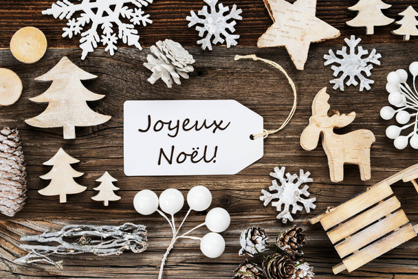 Ετικέτα, Πλαίσιο, Διακόσμηση, Joyeux Noel Μέσα Καλά Χριστούγεννα - Φωτογραφία, εικόνα