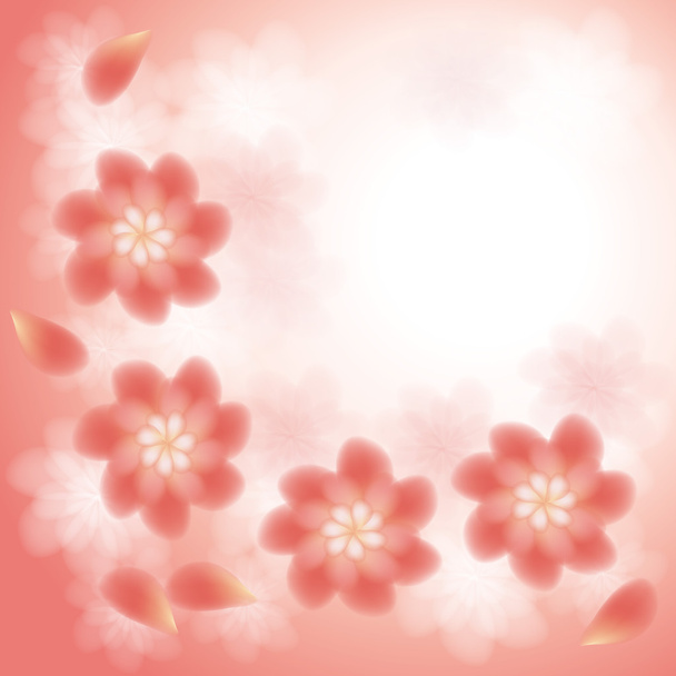 Fondo floral rosa - Vector, imagen