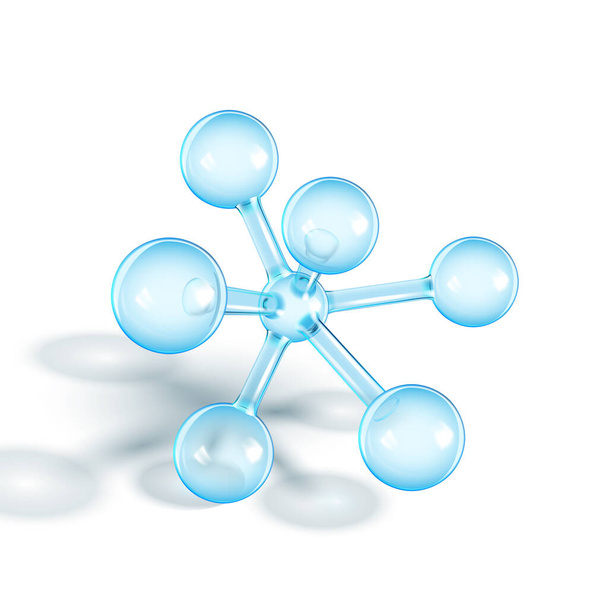 Glasmolekül pharmazeutischer Wissenschaft Modellvektor - Vektor, Bild