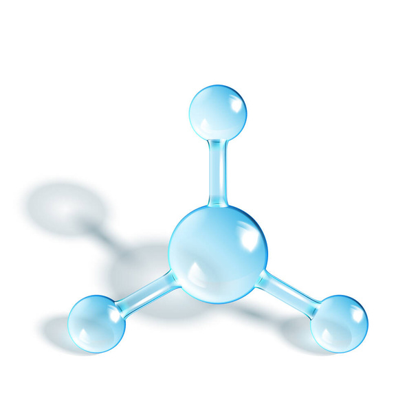 Vector de modelo brillante de molécula de amoníaco químico
 - Vector, Imagen