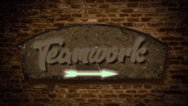 Street Sign the Way to Teamwork - Footage, Video