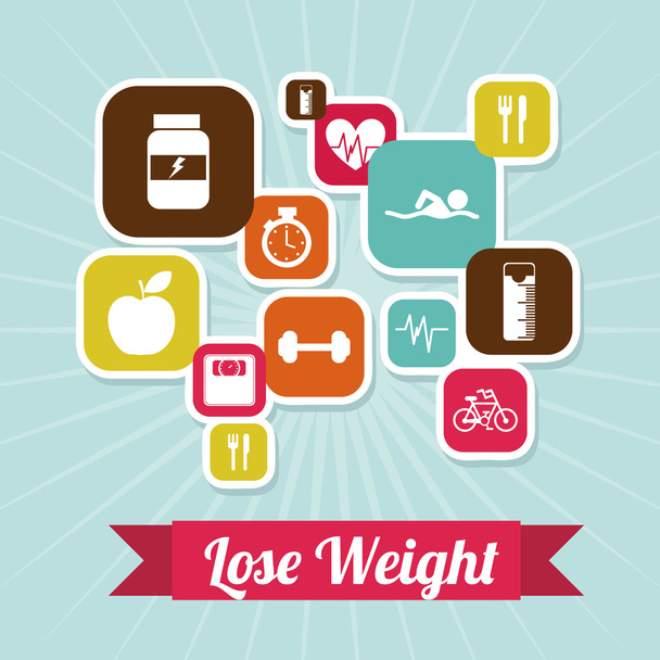 lose weight - Διάνυσμα, εικόνα