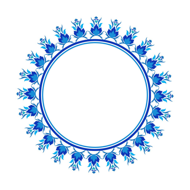 Ornamental round border for greeting cards - Vector, Imagen