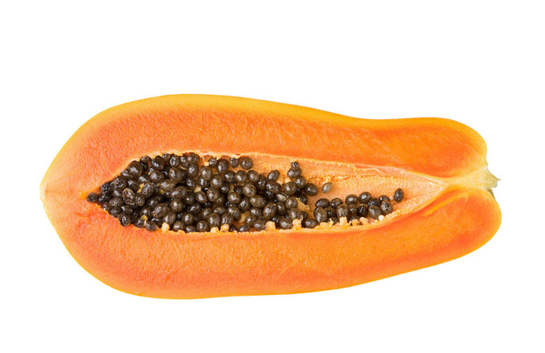 Beyaz arkaplanda papaya - Fotoğraf, Görsel