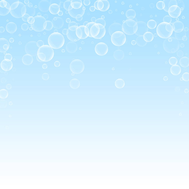 Random soap bubbles abstract background. Blowing b - Vector, Image