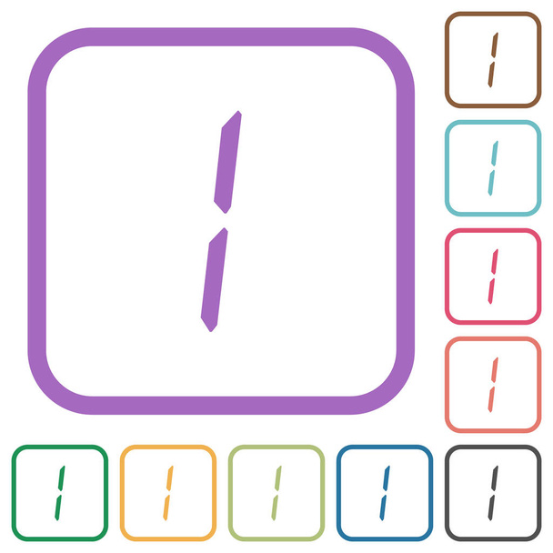 numérique numéro un des sept types de segment icônes simples
 - Vecteur, image