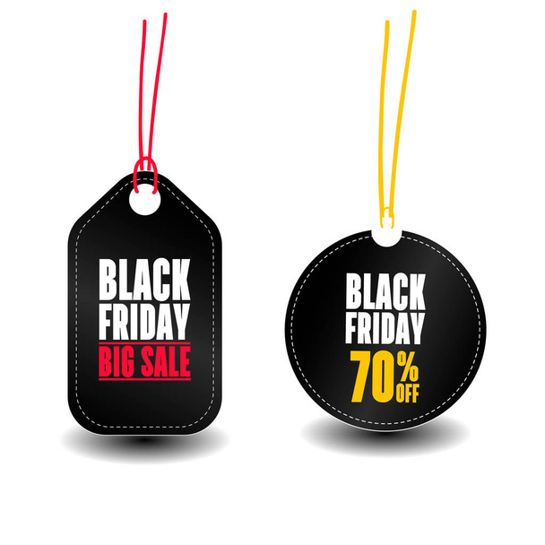 Black Friday sale tag. - Vector, Image