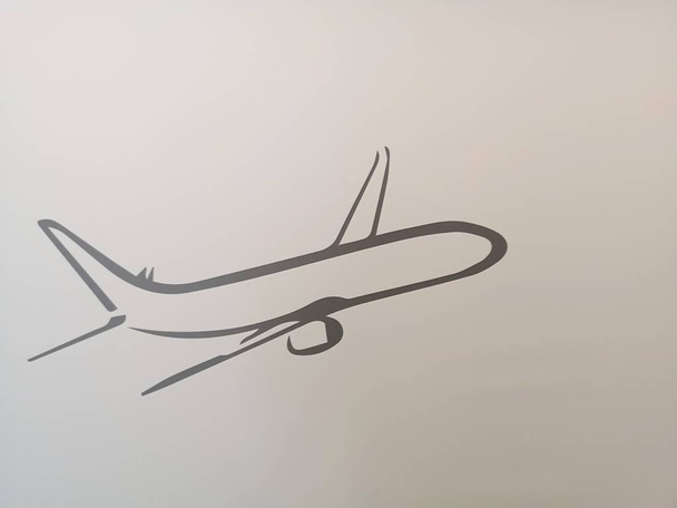 малюнок літака на білому тлі
 - Фото, зображення