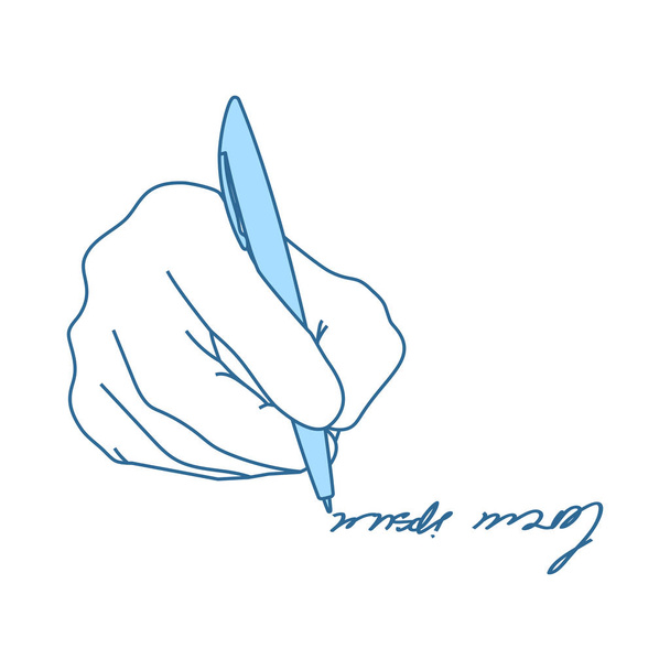 Ícone de mão de assinatura
 - Vetor, Imagem
