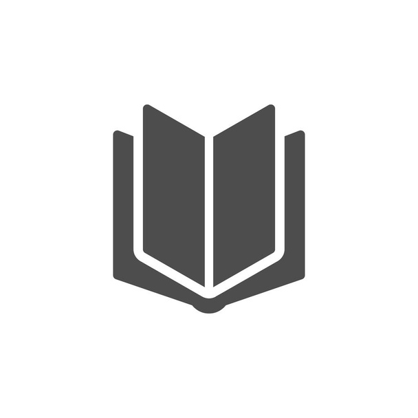 Boek glyph icoon en onderwijs concept - Vector, afbeelding
