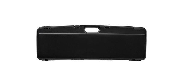 black plastic case for gun isolated on white back - Zdjęcie, obraz