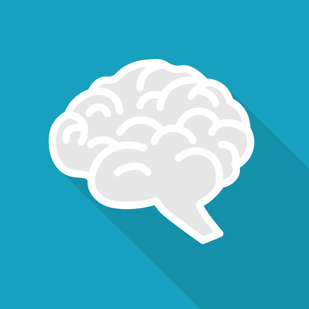 ανθρώπινο εικονίδιο του εγκεφάλου - διανυσματική απεικόνιση - Διάνυσμα, εικόνα