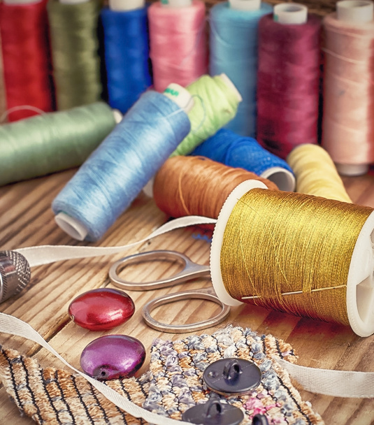 Set sewing threads - Foto, Bild