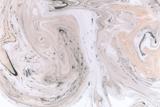 White, black and ochre vector abstract marble background.  - ベクター画像