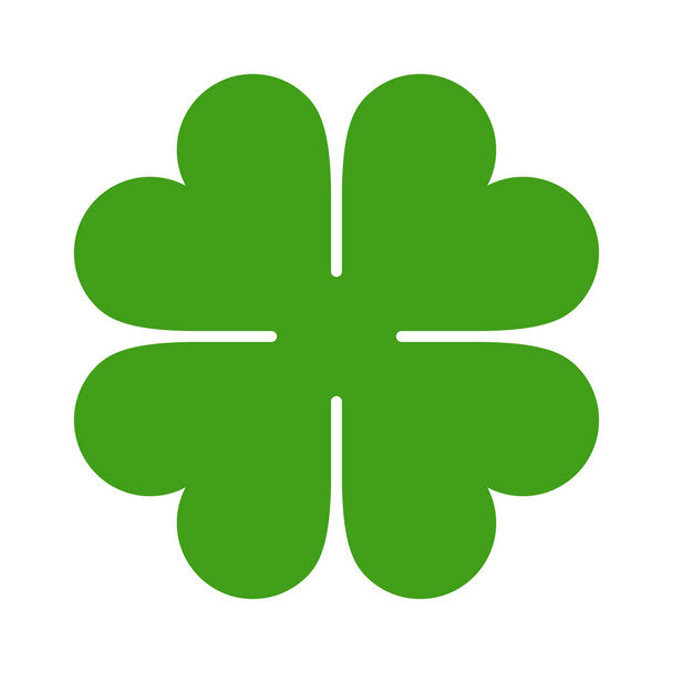 Four Leaf Clover Icon. Saint Patrick Symbol  - Vector, Image