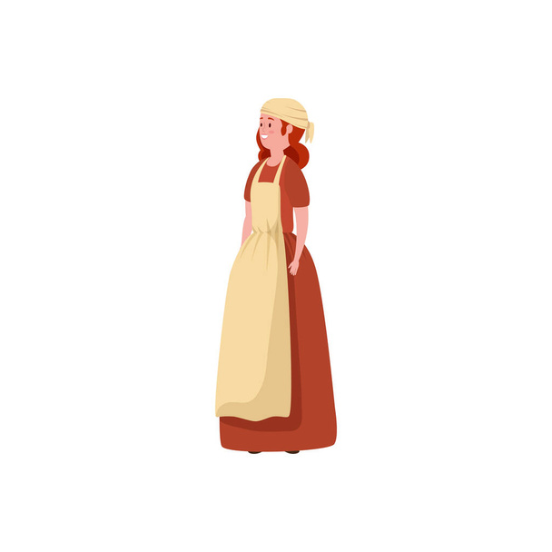 cinderella of fairytale avatar character - Vector, Image