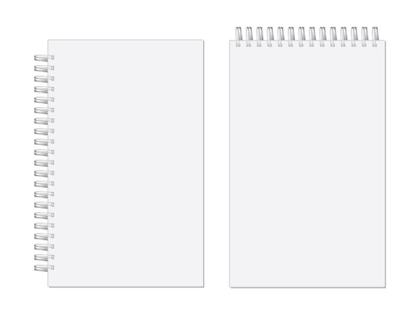 white notebook on a white background mock up vector - Vector, Image