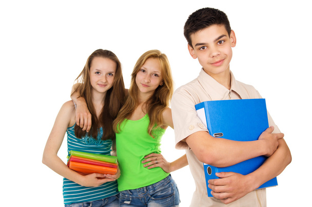 Pupils with textbooks, friends - Photo, Image