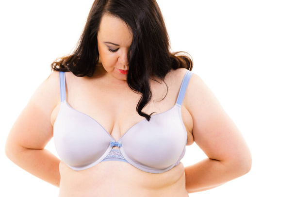Woman big breast wearing bra - Foto, immagini