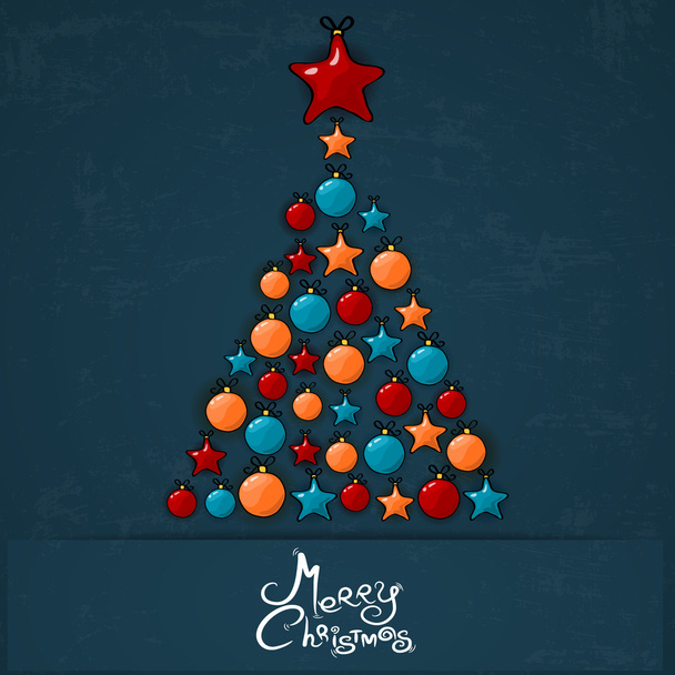 Vánoční strom. vektorové ilustrace vánoční téma - Vektor, obrázek