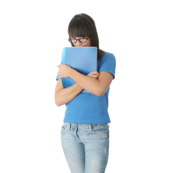 Teen student girl with note pad - Foto, Bild