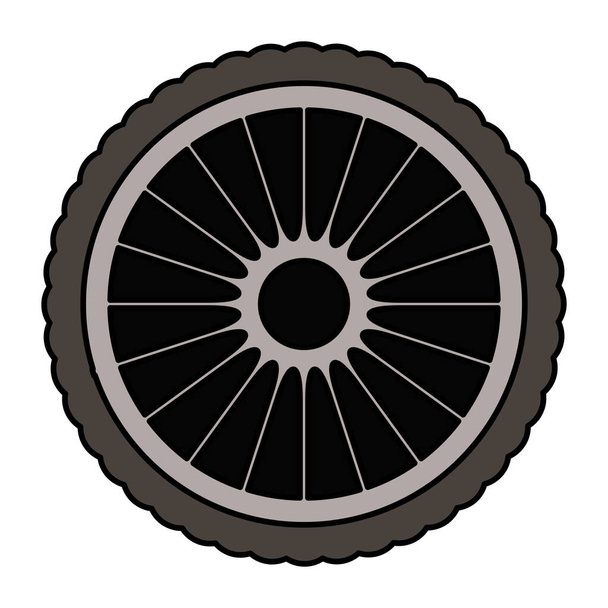 tire wheel car isolated icon - Vector, Image