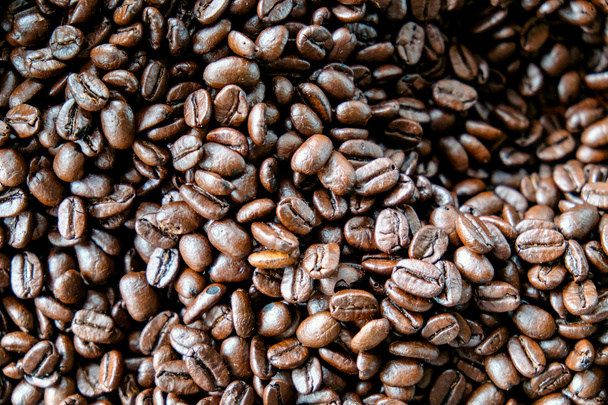 close up of coffee beans background - Photo, Image