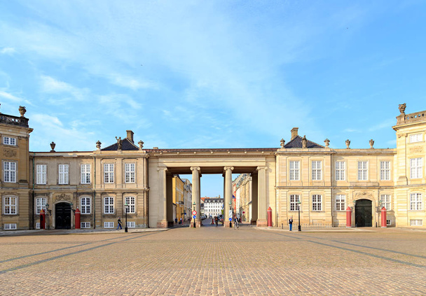 Kodaň, Dánsko. Královský palác Amalienborg je architekt - Fotografie, Obrázek