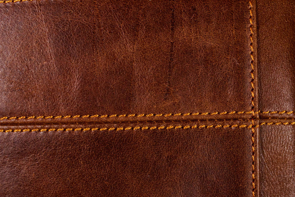 Textura de cuero marrón para fondo
 - Foto, imagen
