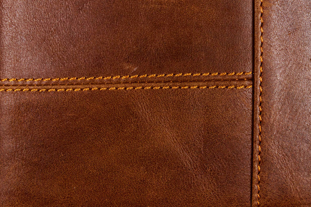 braunes Leder Textur für Hintergrund - Foto, Bild