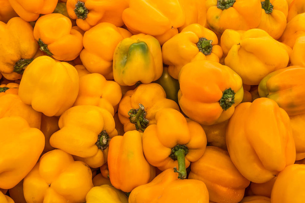 yellow bell peppers at the market - Photo, Image