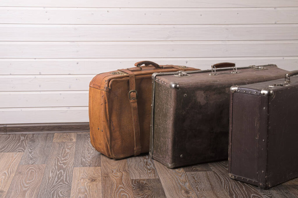 Vintage leather suitcase  - Photo, Image