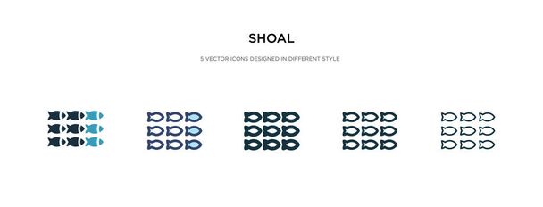 εικονίδιο shoal σε διαφορετικό στυλ διανυσματική απεικόνιση. δύο χρωματιστά a - Διάνυσμα, εικόνα