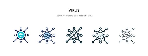 virus icon in different style vector illustration. two colored a - Vector, Imagen