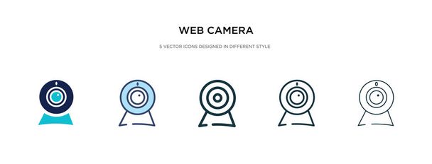 ikona webové kamery v jiném stylu vektorové ilustrace. dvě colo - Vektor, obrázek