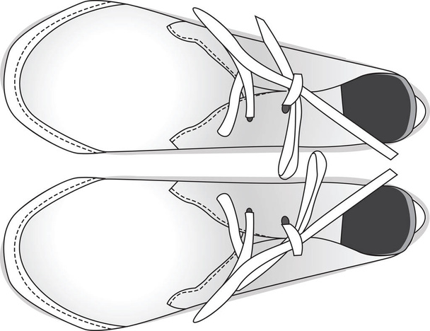 Modello di illustrazione scarpe bianche piatte in Vettore- scalabile in qualsiasi dimensione
 - Vettoriali, immagini
