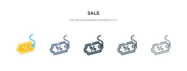 sale icon in different style vector illustration. two colored an - Vector, Image