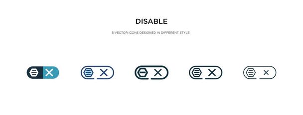 disabilita l'icona in diverse illustrazioni vettoriali di stile. due colori
 - Vettoriali, immagini