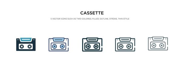 cassette icon in different style vector illustration. two colore - Vector, Image