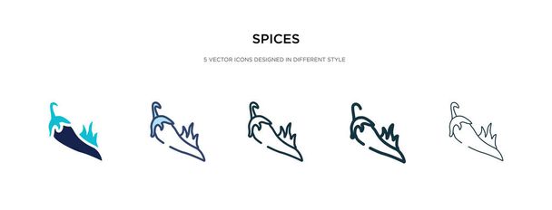 spices icon in different style vector illustration. two colored  - Vector, Image