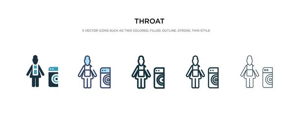 throat icon in different style vector illustration. two colored  - Vector, Image